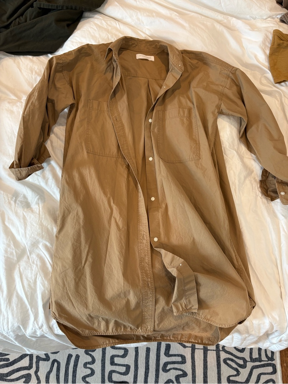 Everlane Women's Lightweight Tan Shirt Jacket